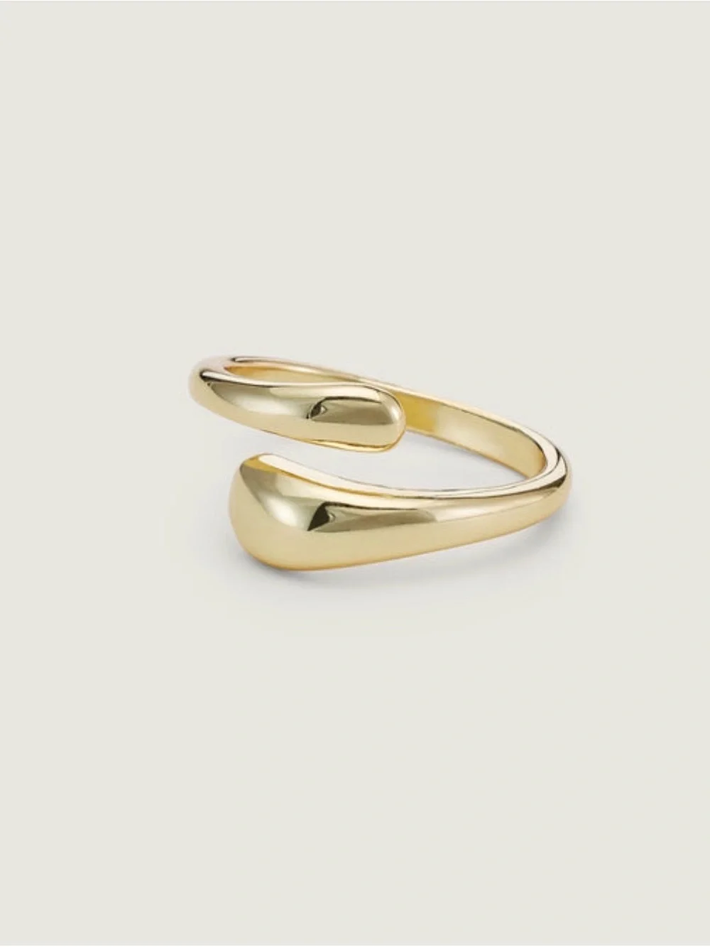 Minimalist Gold Spiral Open Wrap Ring